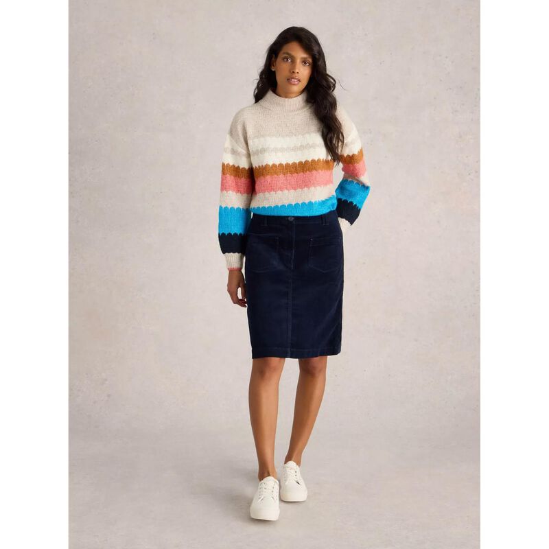 White Stuff Melody Organic Cord Skirt image number 3
